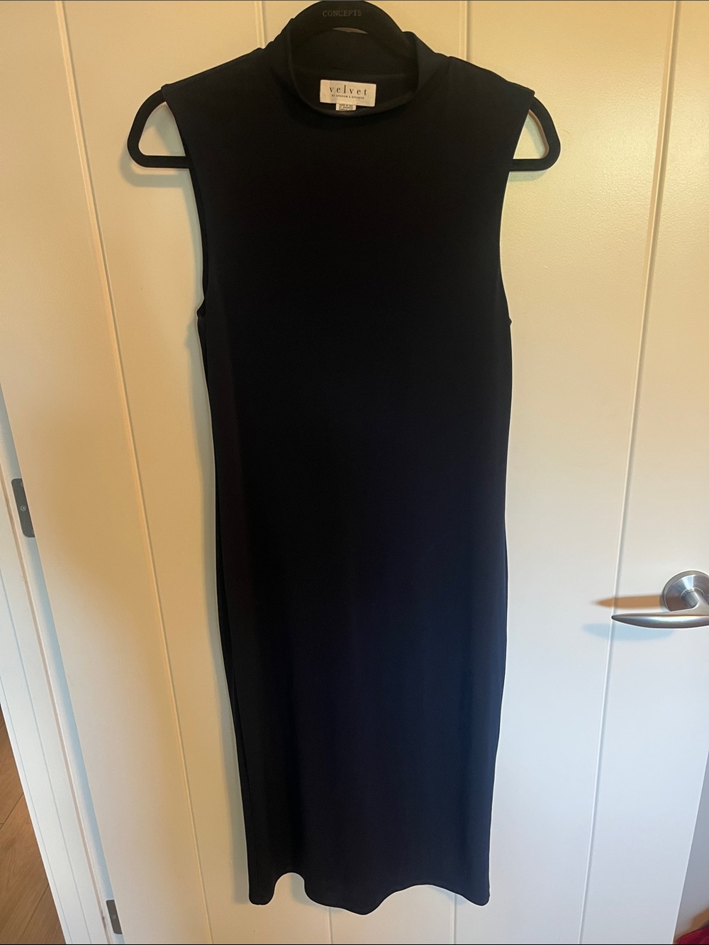 Velvet Navy Sleeveless Mock-Neck Maxi Dress